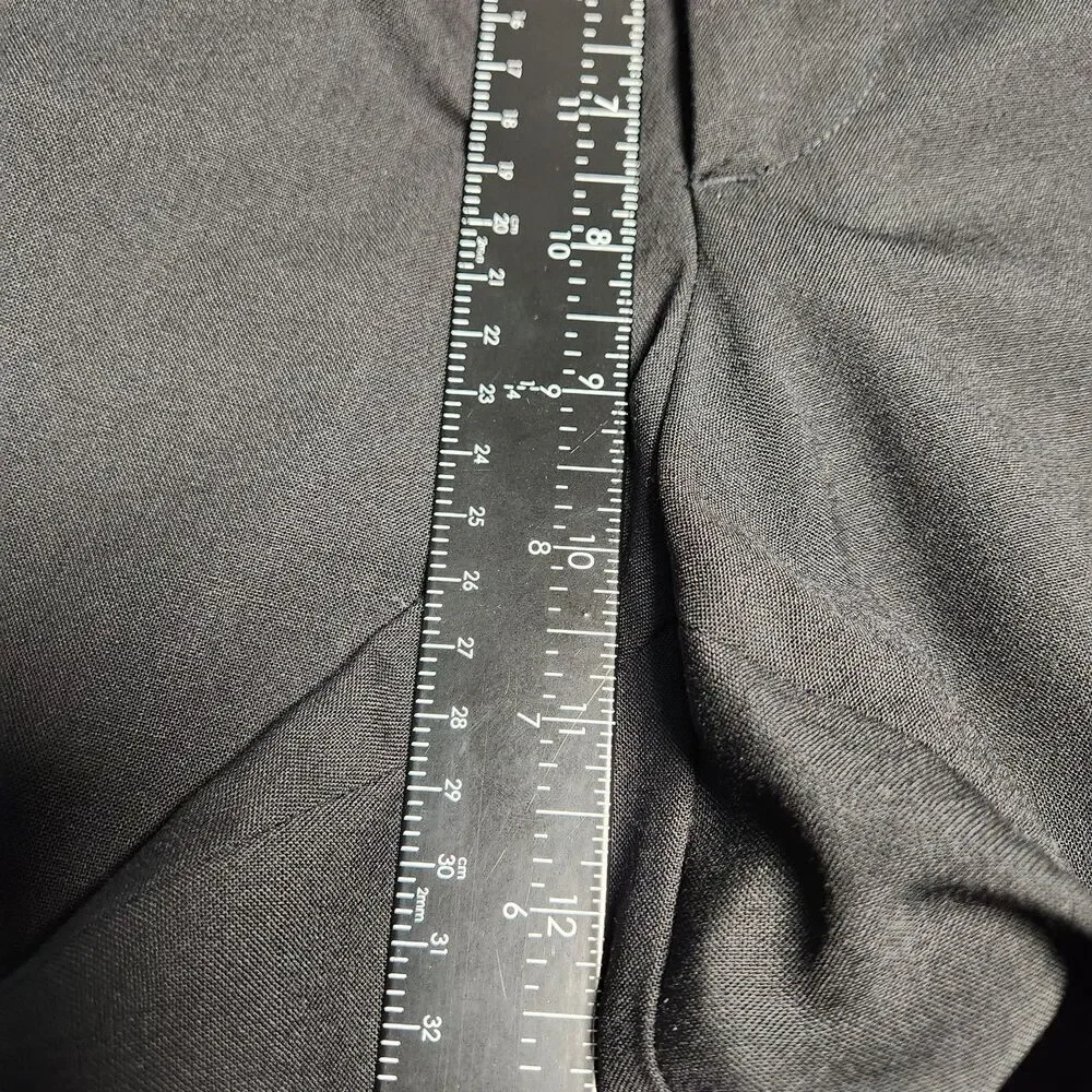 Banana Republic Dress Pants Men 33(34)X30 Black Classic Fit Wool Straight Leg